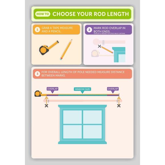 Ivilon Gold Curtain Rod 28–48" Warm Gold 1in Metal Drapery Rod End Cap Design - Picture 3 of 5